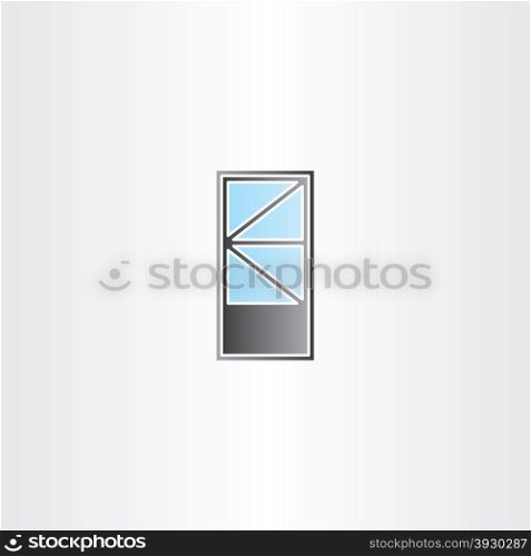 door with triangle window element