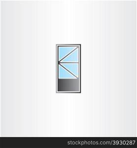 door with triangle window element