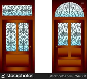 Doors with decorative lattices for design