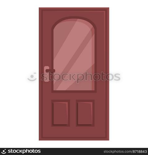 Doorway icon cartoon vector. Home door. Wood interior. Doorway icon cartoon vector. Home door