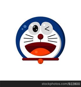 Doraemon's head, cat robot from future
