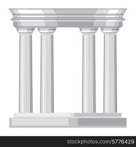 Doric realistic antique greek temple with columns.. Doric realistic antique greek temple with columns
