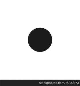 Dot black circle icon. Round sign, polka spot flat symbol.