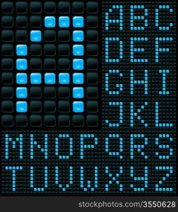 dot matrix display with alphabet