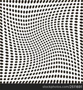 Dot pattern backgrounds various distortion twisting inflating compression