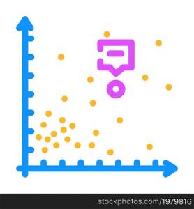 dot plot visualization color icon vector. dot plot visualization sign. isolated symbol illustration. dot plot visualization color icon vector illustration