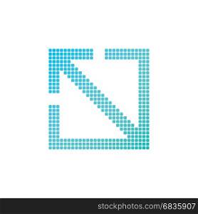 dot square arrow theme icon logo logotype. dot square arrow theme icon logo logotype vector art