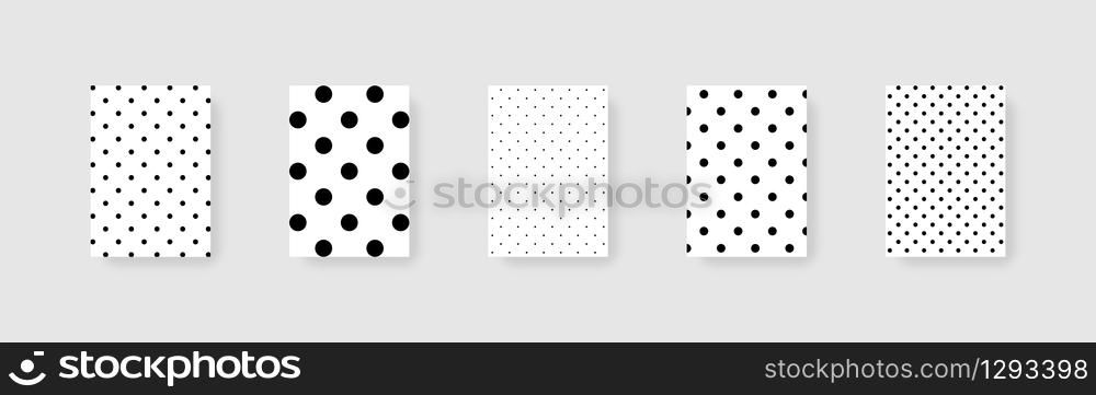 Dots background. Template mockups Dots background. Polka style. Cover for design. Abstract background of dots. Mockup with shadow, isolated. Vector illustration