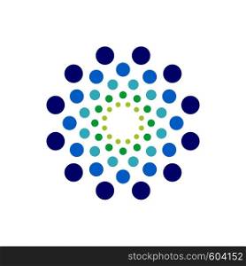 Dots Circle Molecule Logo Template