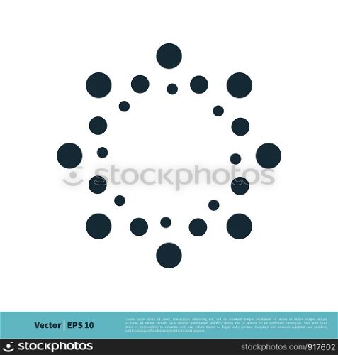 Dots Circular Star Icon vector Logo Template Illustration Design. Vector EPS 10.