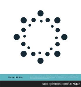 Dots Circular Star Icon vector Logo Template Illustration Design. Vector EPS 10.
