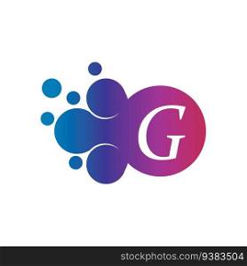 Dots Letter G Logo. G Letter Design Vector illustration with Dots. 