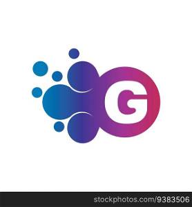 Dots Letter G Logo. G Letter Design Vector illustration with Dots. 