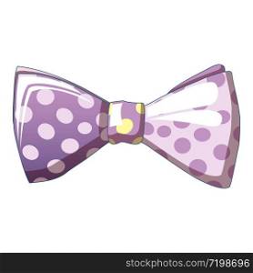 Dotted bow tie icon. Cartoon of dotted bow tie vector icon for web design isolated on white background. Dotted bow tie icon, cartoon style