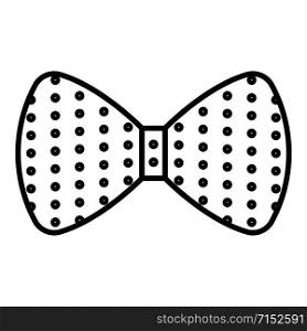 Dotted bow tie icon. Outline dotted bow tie vector icon for web design isolated on white background. Dotted bow tie icon, outline style