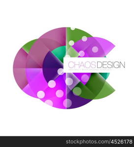 Dotted circles, abstract vector background