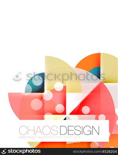 Dotted circles, abstract vector background