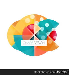 Dotted circles, abstract vector background