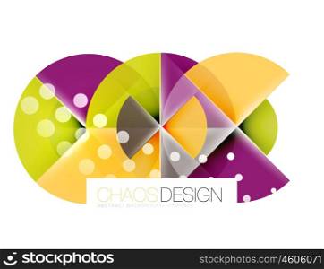 Dotted circles, abstract vector background