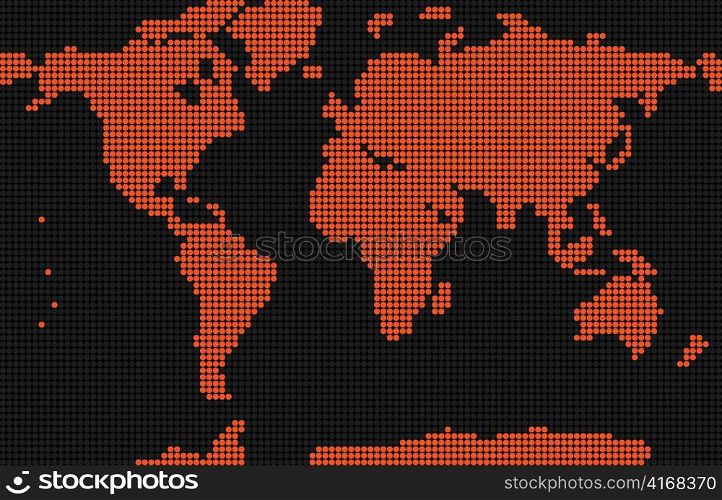 dotted earth map vector illustration