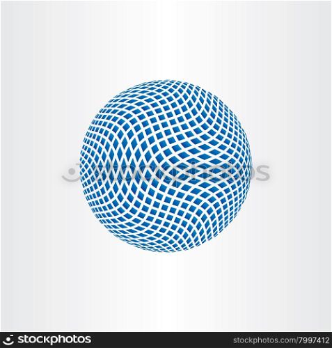 dotted halftone globe earth icon vector element
