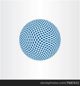 dotted halftone globe earth icon vector element