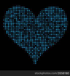 Dotted Heart on Black