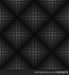 Dotted line geometric seamless pattern. Repeating dotted lines. Dots of the different size. Monochrome. Vector Backdrop for your design. texture Pattern swatches included in file.