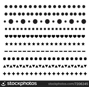dotted line icon on white background. flat style. set dotted line icon for your web site design, logo, app, UI. lines and dots symbol. dots sign.