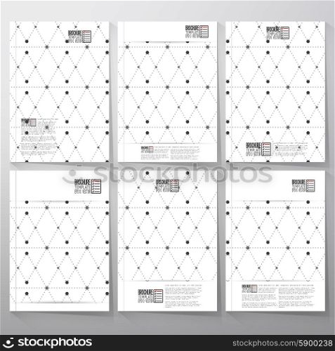 Dotted pattern with rhombus and nodes. Brochure, flyer or booklet for business, template vector.