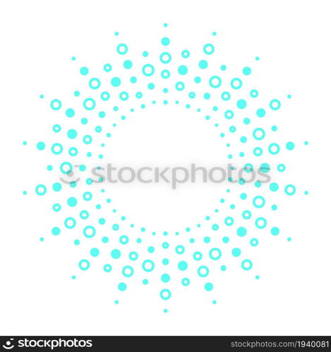 Dotted radial rays. Star light symbol. Sunburst isolated on white background. Dotted radial rays. Star light symbol. Sunburst