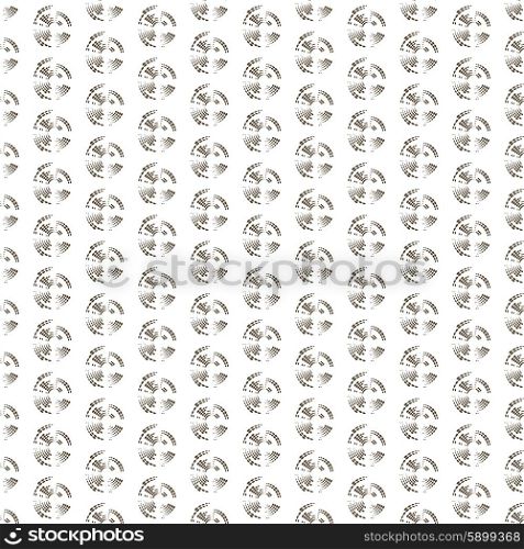 Dotted seamless pattern with circles and nodes. Repeating modern stylish geometric background. Simple abstract monochrome vector texture.. Dotted seamless pattern with circles. Repeating modern stylish geometric background. Simple abstract monochrome vector texture