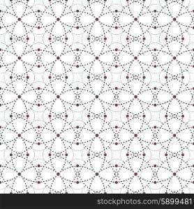 Dotted seamless pattern with circles and nodes. Repeating modern stylish geometric background. Simple abstract monochrome vector texture.. Dotted seamless pattern with circles and nodes. Repeating modern stylish geometric background. Simple abstract monochrome vector texture