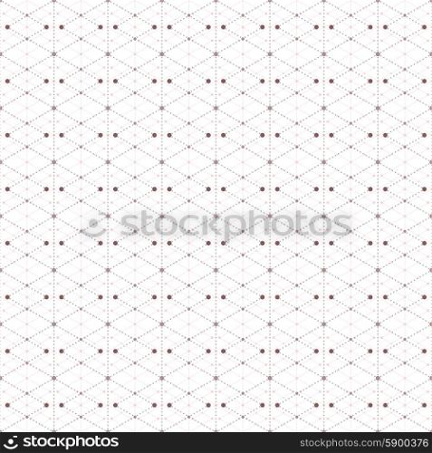 Dotted seamless pattern with rhombus and nodes. Repeating modern stylish geometric background. Simple abstract monochrome vector texture.. Dotted seamless pattern with rhombus and nodes. Repeating modern stylish geometric background. Simple abstract monochrome vector texture