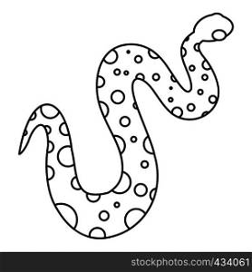 Dotted snake icon in outline style isolated on white background vector illustration. Dotted snake icon, outline style