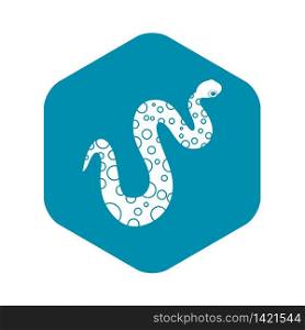 Dotted snake icon. Simple illustration of dotted snake vector icon for web. Dotted snake icon, simple style