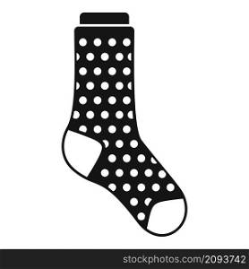 Dotted sock icon simple vector. Winter sport sock. Fashion item. Dotted sock icon simple vector. Winter sport sock