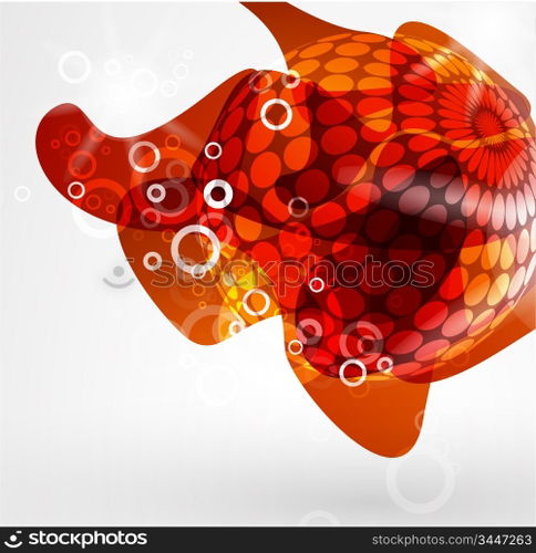 Dotted sphere vector background