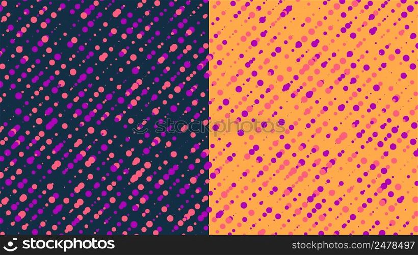 Dotted spread pattern retro color background. Vector graphic illustration