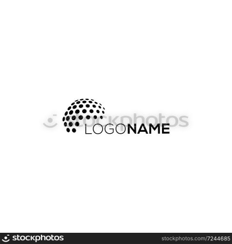 Dotted style globe logo design