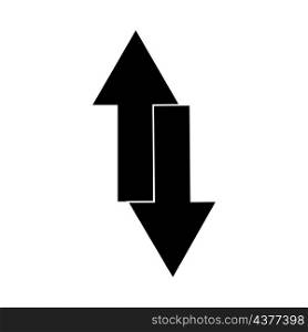 Double arrow icon. Up and down. Navigation concept. Business background. Flat style. Vector illustration. Stock image. EPS 10.. Double arrow icon. Up and down. Navigation concept. Business background. Flat style. Vector illustration. Stock image.