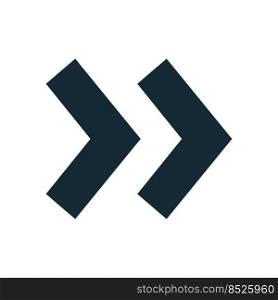 Double arrow Icon Vector Logo Template