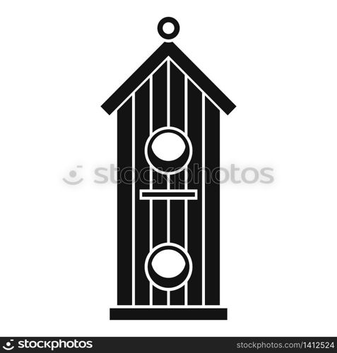 Double bird house icon. Simple illustration of double bird house vector icon for web design isolated on white background. Double bird house icon, simple style