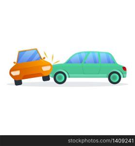 Double car accident icon. Cartoon of double car accident vector icon for web design isolated on white background. Double car accident icon, cartoon style