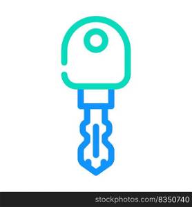 double ended key color icon vector. double ended key sign. isolated symbol illustration. double ended key color icon vector illustration