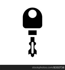 double ended key glyph icon vector. double ended key sign. isolated symbol illustration. double ended key glyph icon vector illustration