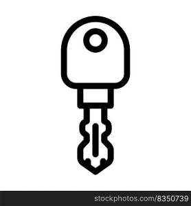 double ended key line icon vector. double ended key sign. isolated contour symbol black illustration. double ended key line icon vector illustration