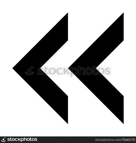 double filled arrows, icon on isolated background