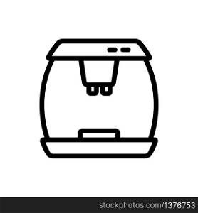 double filter coffee machine icon vector. double filter coffee machine sign. isolated contour symbol illustration. double filter coffee machine icon vector outline illustration