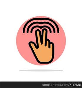 Double, Gestures, Hand, Tab Abstract Circle Background Flat color Icon
